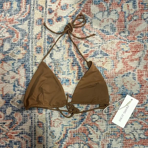 Riot Swim Bixi Bikini Top in Brown Sugar SZ XS NWT - Picture 2 of 4
